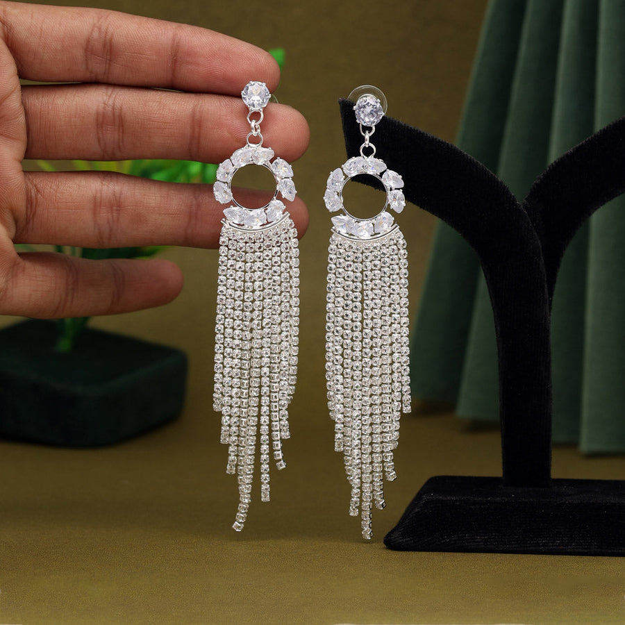 fcity.in - Traditional Beautiful Wedding Design Jhumka Earring Silver Color  /